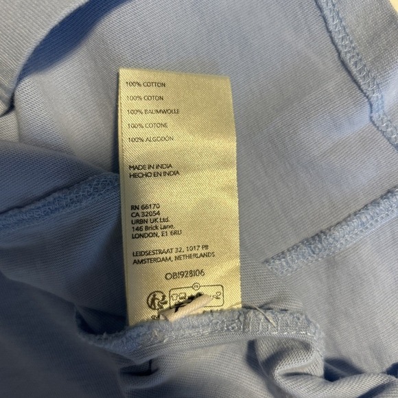 by Anthropologie Blue Top XL Oversized Boxy Short‎ Tiered Sleeves Lightweight - Picture 6 of 8